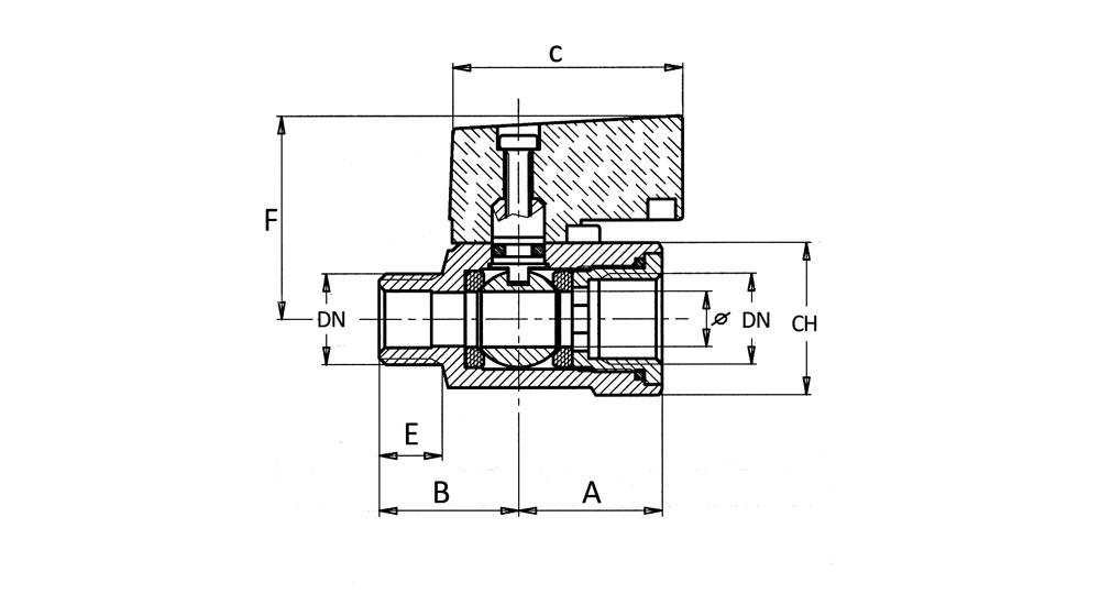 Ball valve ”mignon” M.F.