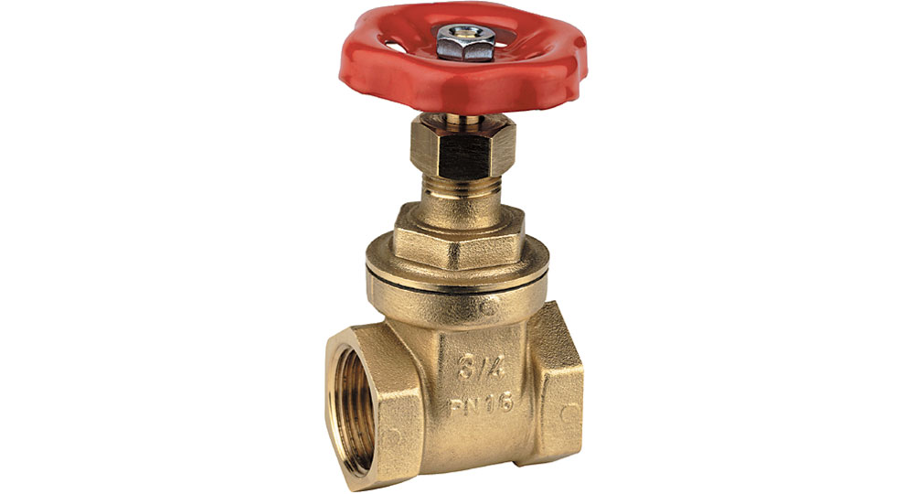 Brass gate valve PN 16.