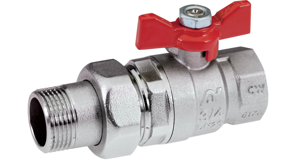 Ball valve full bore F. with male connection O-Ring sealing.