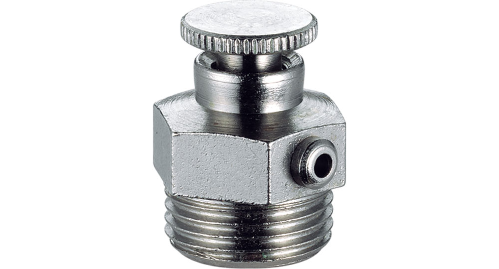 Manual air vent needle type.
